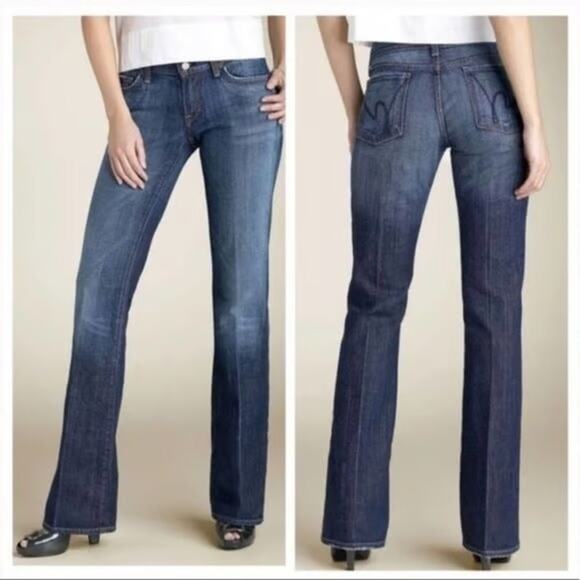 CITIZEN OF HUMANITY Kelly #001 Low Rise Stretch Bootcut Denim Jeans Women's 30 - Picture 1 of 11